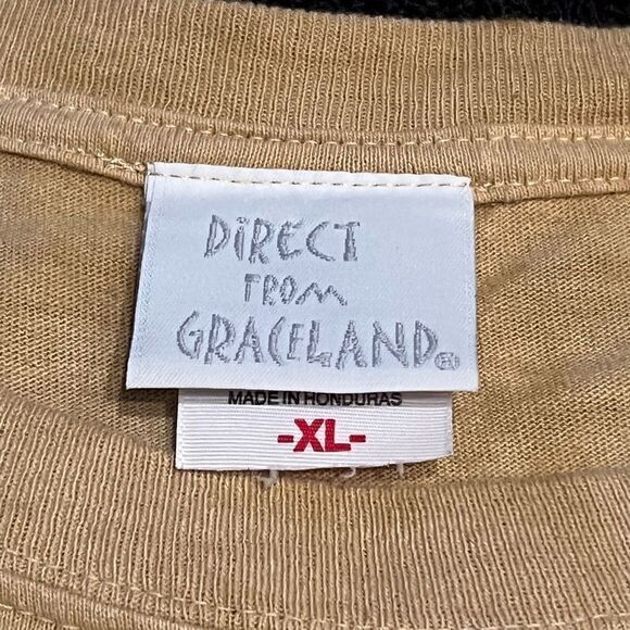 05 Elvis Presley Enterprises Graceland Brown Tie Dye Graphic Tee Shirt / Size XL - Picture 4 of 5